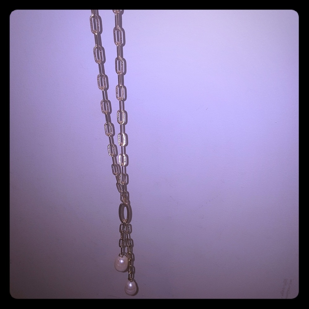 Ann Taylor pearl rope necklace.